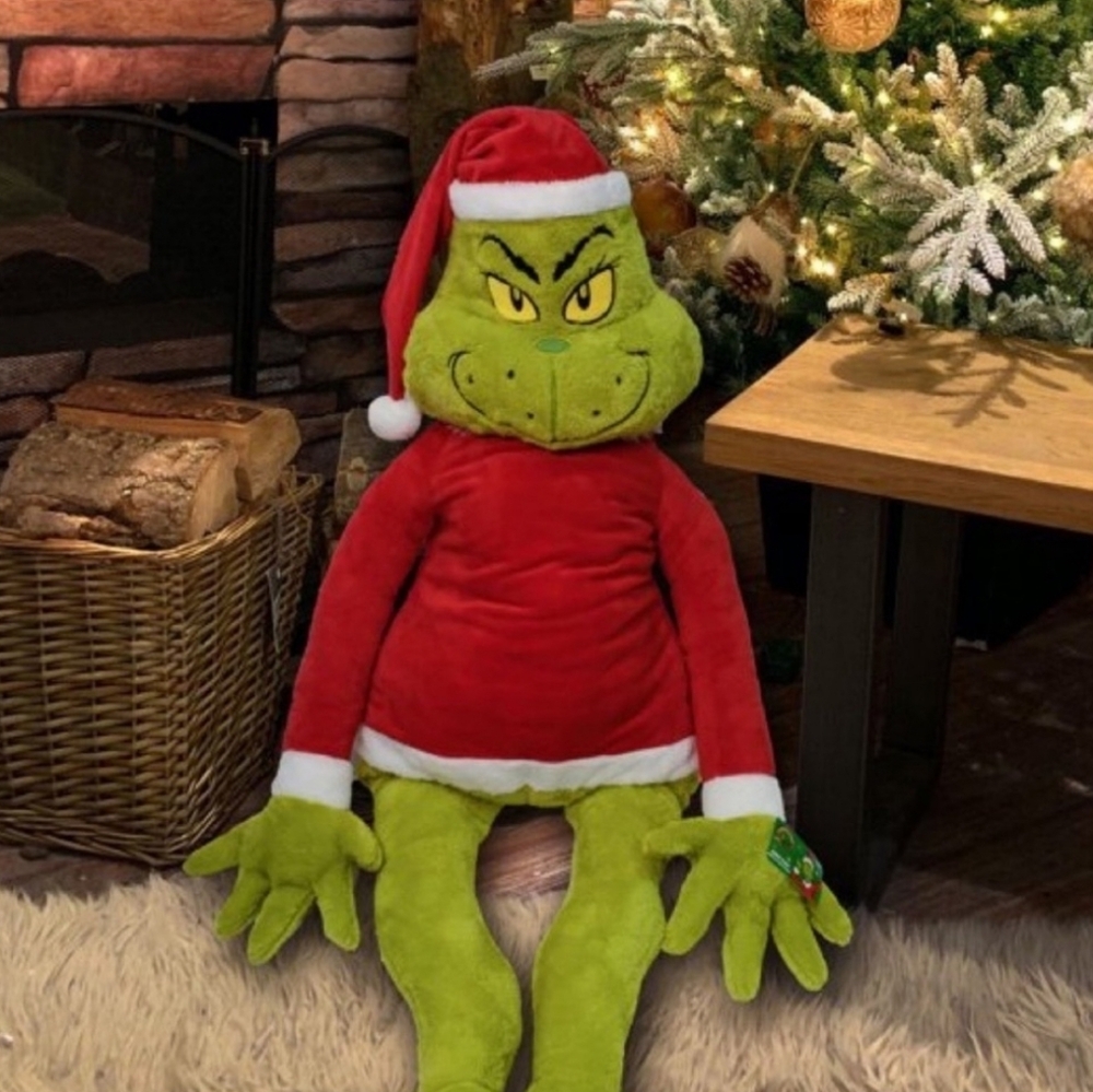 NWT 4 FT Tall Grinch Christmas Giant Plush stuffed Dr. Seuss Decor